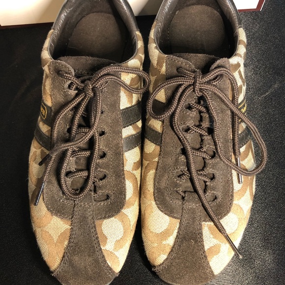 Coach Signature Canvas Sneakers - Picture 3 of 6